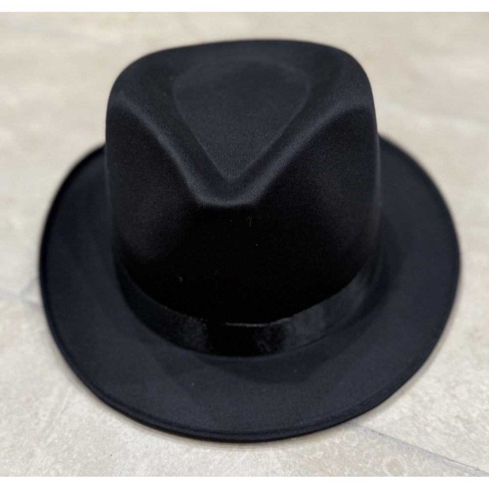 Spirit Mens Black Deluxe Adult Fedora Hat Gangster Magician Costume Cosplay